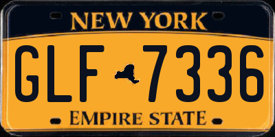 NY license plate GLF7336