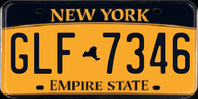 NY license plate GLF7346