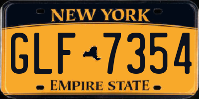 NY license plate GLF7354