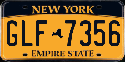 NY license plate GLF7356
