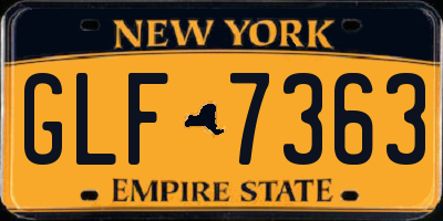 NY license plate GLF7363