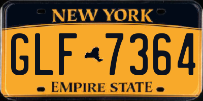NY license plate GLF7364