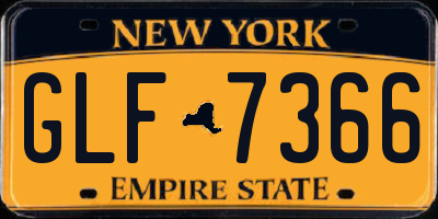 NY license plate GLF7366