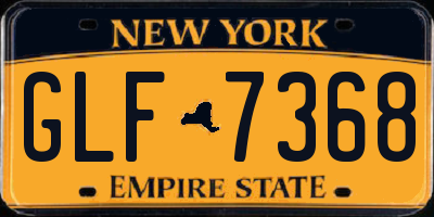 NY license plate GLF7368