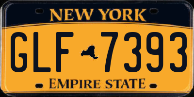 NY license plate GLF7393