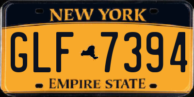 NY license plate GLF7394
