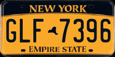 NY license plate GLF7396