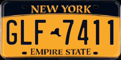 NY license plate GLF7411