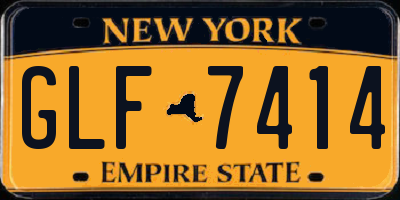 NY license plate GLF7414