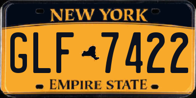 NY license plate GLF7422