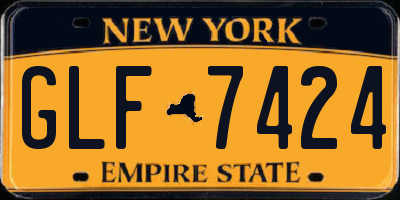 NY license plate GLF7424