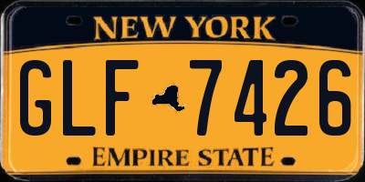 NY license plate GLF7426