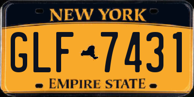 NY license plate GLF7431