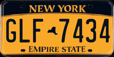 NY license plate GLF7434