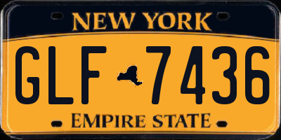 NY license plate GLF7436