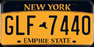 NY license plate GLF7440