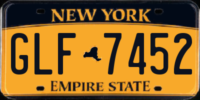 NY license plate GLF7452