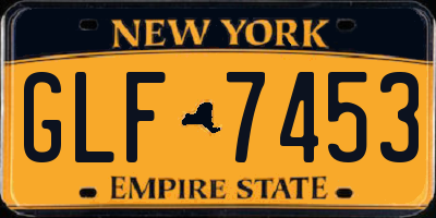 NY license plate GLF7453