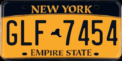 NY license plate GLF7454