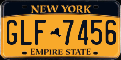 NY license plate GLF7456