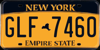 NY license plate GLF7460