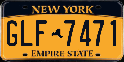 NY license plate GLF7471