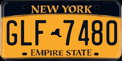 NY license plate GLF7480
