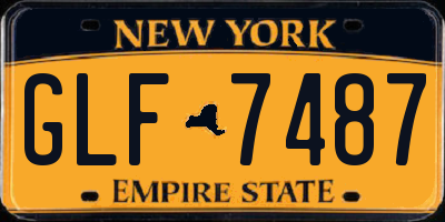 NY license plate GLF7487
