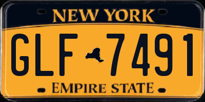 NY license plate GLF7491