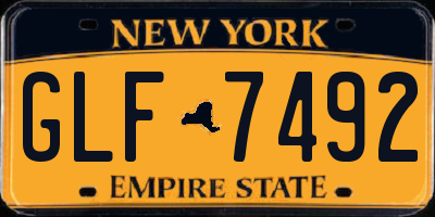 NY license plate GLF7492