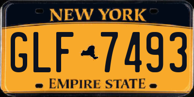NY license plate GLF7493