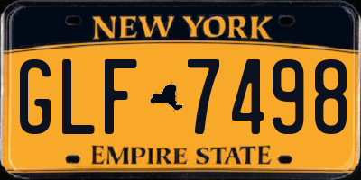 NY license plate GLF7498