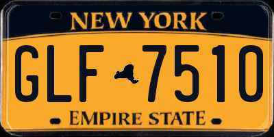NY license plate GLF7510