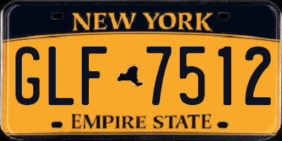 NY license plate GLF7512