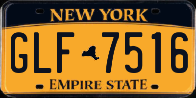 NY license plate GLF7516