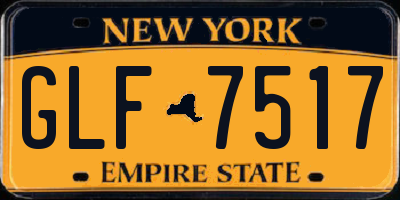 NY license plate GLF7517