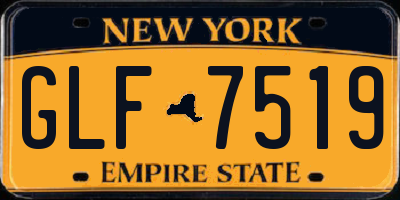 NY license plate GLF7519