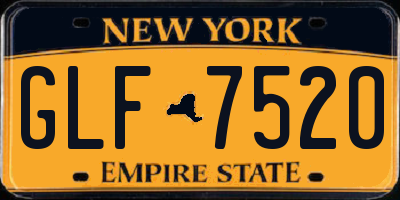 NY license plate GLF7520