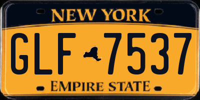 NY license plate GLF7537