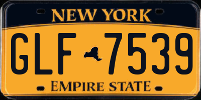 NY license plate GLF7539