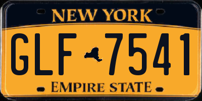NY license plate GLF7541