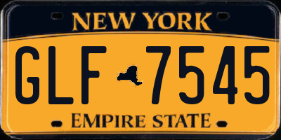 NY license plate GLF7545