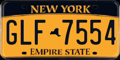NY license plate GLF7554