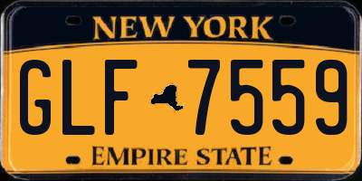 NY license plate GLF7559