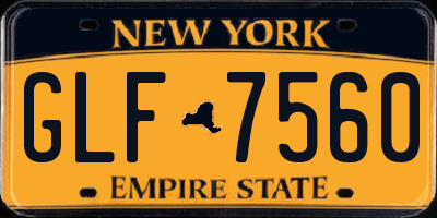 NY license plate GLF7560