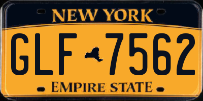 NY license plate GLF7562