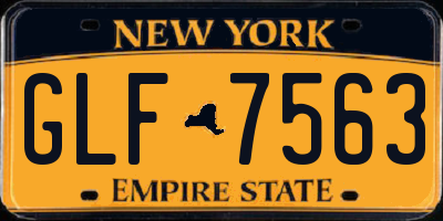 NY license plate GLF7563