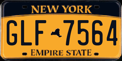 NY license plate GLF7564