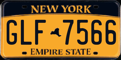 NY license plate GLF7566