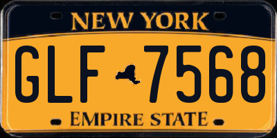 NY license plate GLF7568